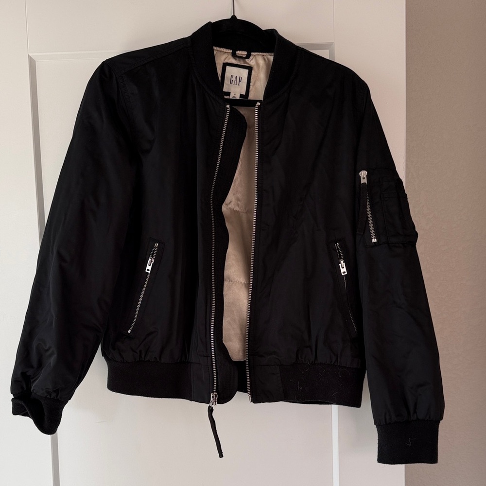 GAP Classic Black Bomber Jacket